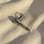 Sterling Silver 925 Microphone Unisex Pendant "Vox Populi"
