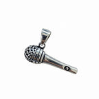 Sterling Silver 925 Microphone Unisex Pendant "Vox Populi"