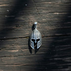 Sterling Silver 925 Spartan Helmet Warrior Pendant "Laconia"