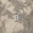 Sterling Silver 925 Razor Blade Pendant "RB"