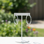Sterling Silver 925 Twisted Hoop Earrings "Eira"