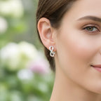 Sterling Silver 925 Infinity Symbol Hoop Earrings "Eterna"