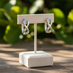 Sterling Silver 925 Infinity Symbol Hoop Earrings "Eterna"