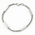 Sterling Silver 925 Rectangular Byzantine Bracelet "Tino"