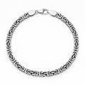 Sterling Silver 925 Rectangular Chain Byzantine Bracelet "Assanti"