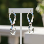 Ohrringe Sterling-Silber 925 Infinity Twist Hoop „Olivia“