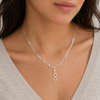 Sterling Silver 925 Infinity CZ Pendant Necklace "Nth"
