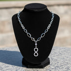 Sterling Silver 925 Infinity CZ Pendant Necklace "Nth"