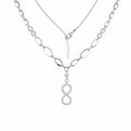 Sterling Silver 925 Infinity CZ Pendant Necklace "Nth"