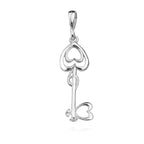 Sterling Silver 925 Key Pendant "Key to My Heart"