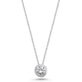 Sterling Silver 925 Necklace CZ Pendant “Solitaire Glare”