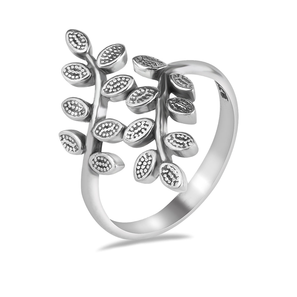 Sterling Silber 925 Blattwickelring „Rachilla“