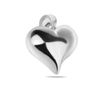 Sterling Silver 925 Puff Heart Pendant "Bubble"