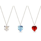 Sterling Silver 925 Heart Swarovski Crystal Necklace Pendant "Veritas"