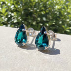 Ohrstecker aus Sterlingsilber 925 mit Swarovski-Kristall (Tropfenform), Modell "Vireo"