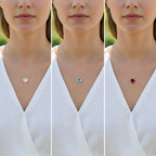 Sterling Silver 925 Heart Swarovski Crystal Necklace Pendant "Veritas"