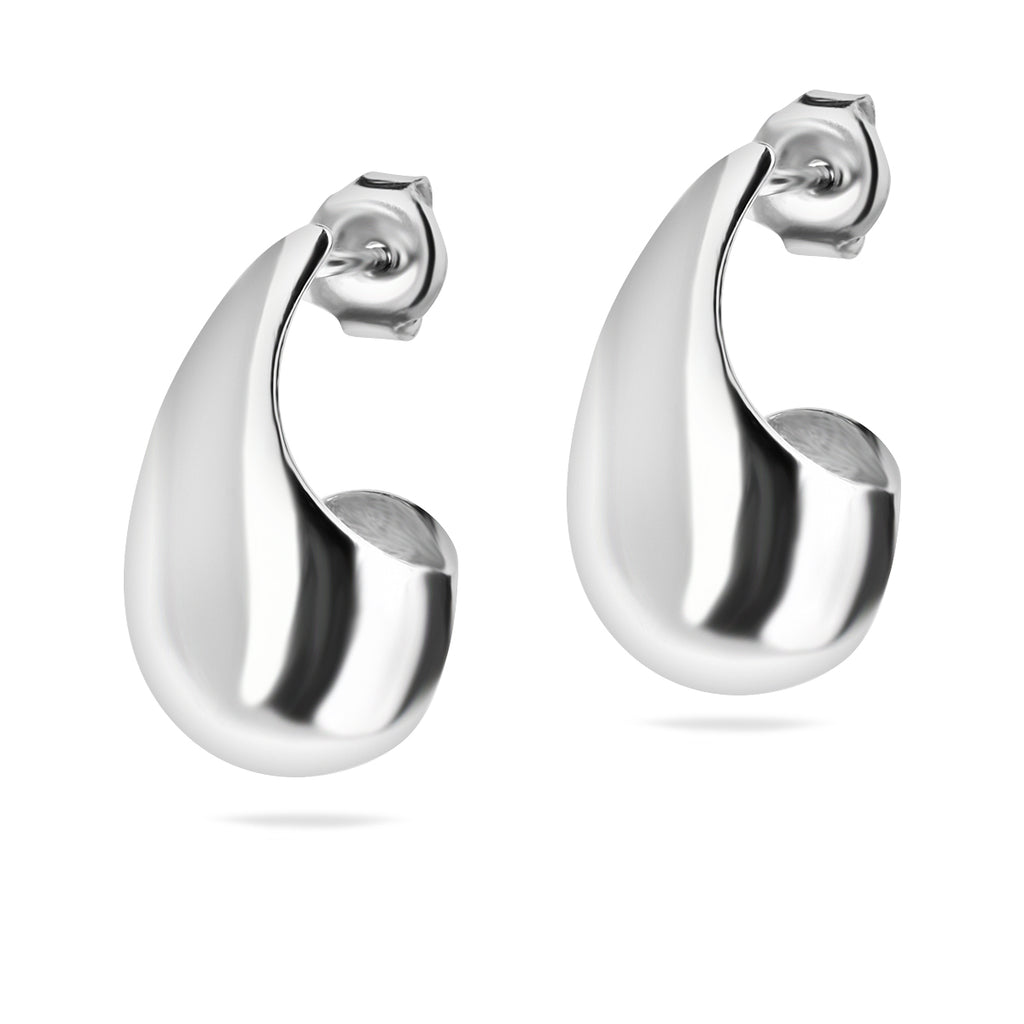 Ohrstecker aus Sterlingsilber 925 „Tropfen“ „Kiesel“