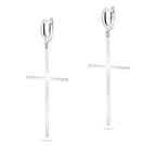 Sterling Silver 925 Cross Dangle Earrings "Vanessa"