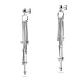Sterling Silver 925 Dangle Drop Stud Earrings "Tassel"