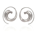 Sterling Silver 925 Spiral Swirl Hoop Earrings “Ocean Swirl”
