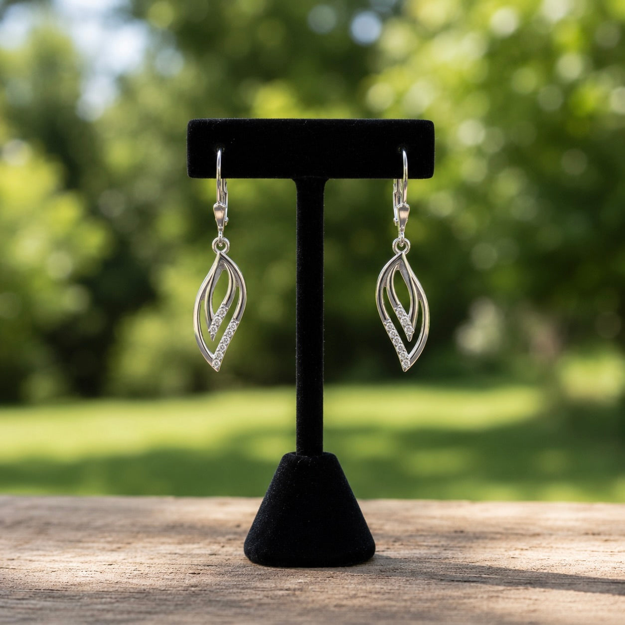 Sterling Silver 925 Drop CZ Earrings "Carla"