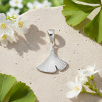 Sterling Silver 925 Fan Leaf Pendant "Flabel"