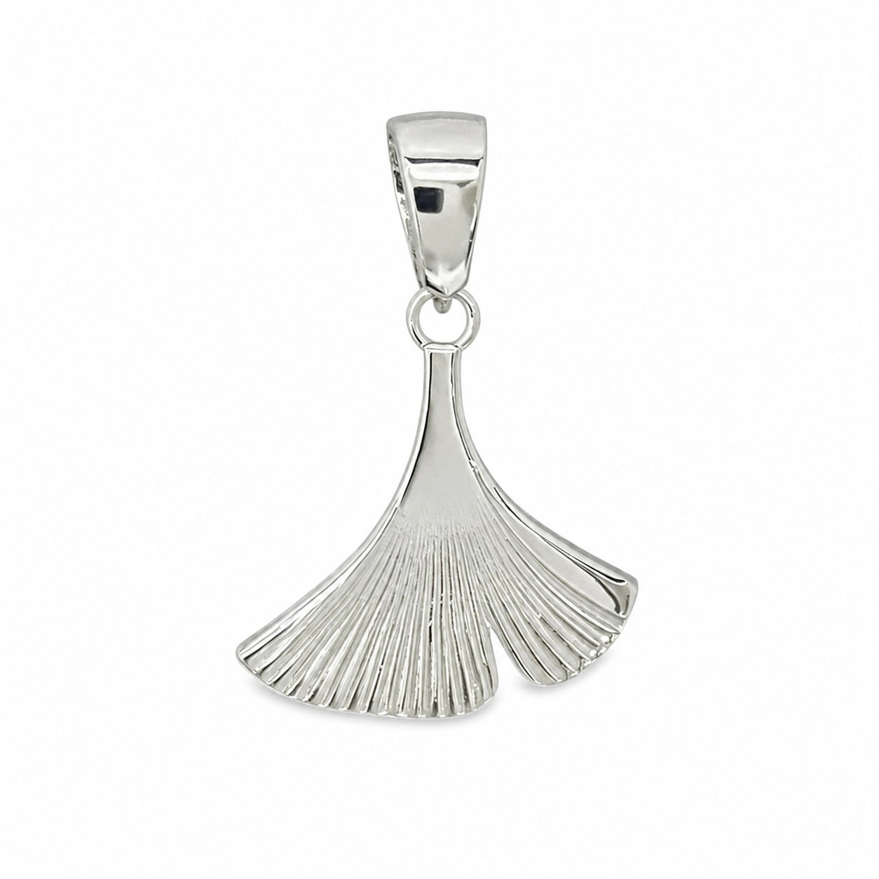 Sterling Silver 925 Fan Leaf Pendant "Flabel"