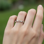Sterling Silver 925 Sparkling Arch CZ Ring "Teya"