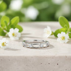 Sterling Silver 925 Sparkling Arch CZ Ring "Teya"