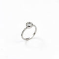 Sterling Silver 925 Single Solitaire Stone CZ Ring "Nora"