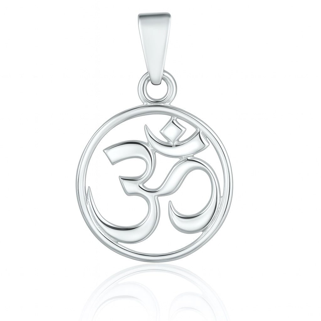 Sterling Silver 925 Om Pendant “Inner Circle”