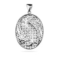 Sterling Silver 925 Oval Pendant “Secret Garden”