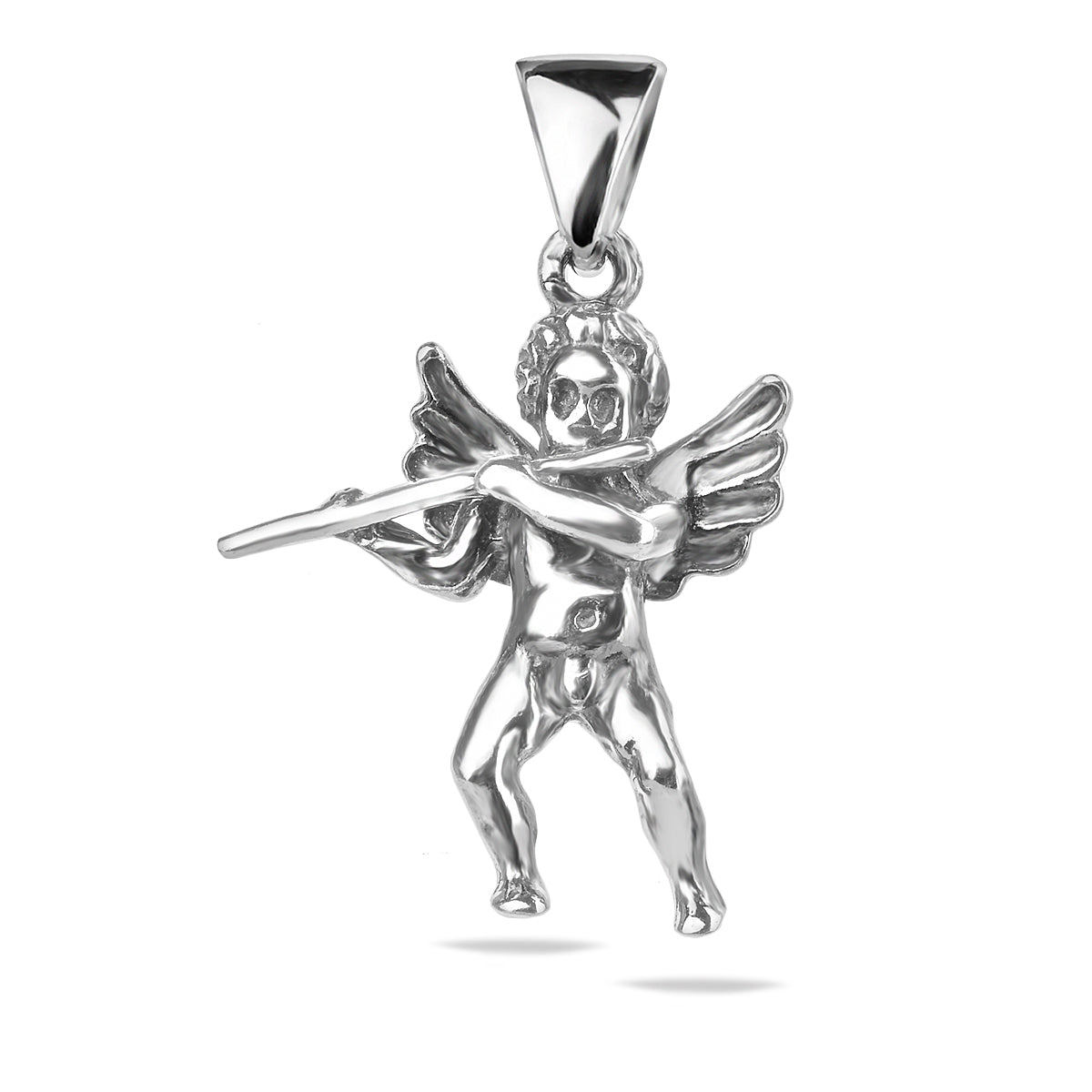 Sterling Silver 925 Flute Angel Pendant “Heavenly Melody”