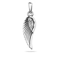 Sterling Silver 925 Single Angel Wing Pendant "Feather"