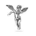 Sterling Silver 925 Guardian Angel Oxidised Pendant “Dancing Grace”
