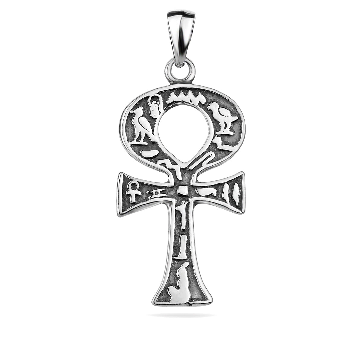 Sterling Silver 925 Ankh Key Cross Pendant "Nile"