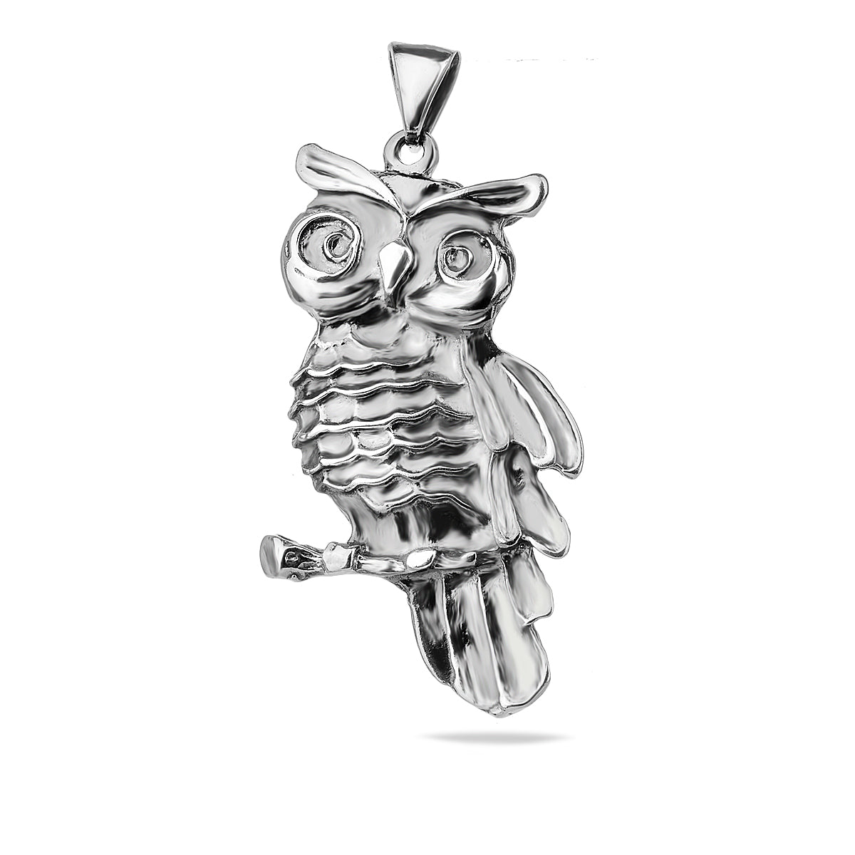 Sterling Silver 925 Owl Oxidised Pendant "Oracle"