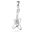 Sterling Silver 925 Guitar Unisex Pendant “Rock Star”