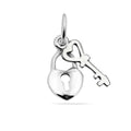 Sterling Silver 925 Heart Lock Key Pendant "Soulmate"