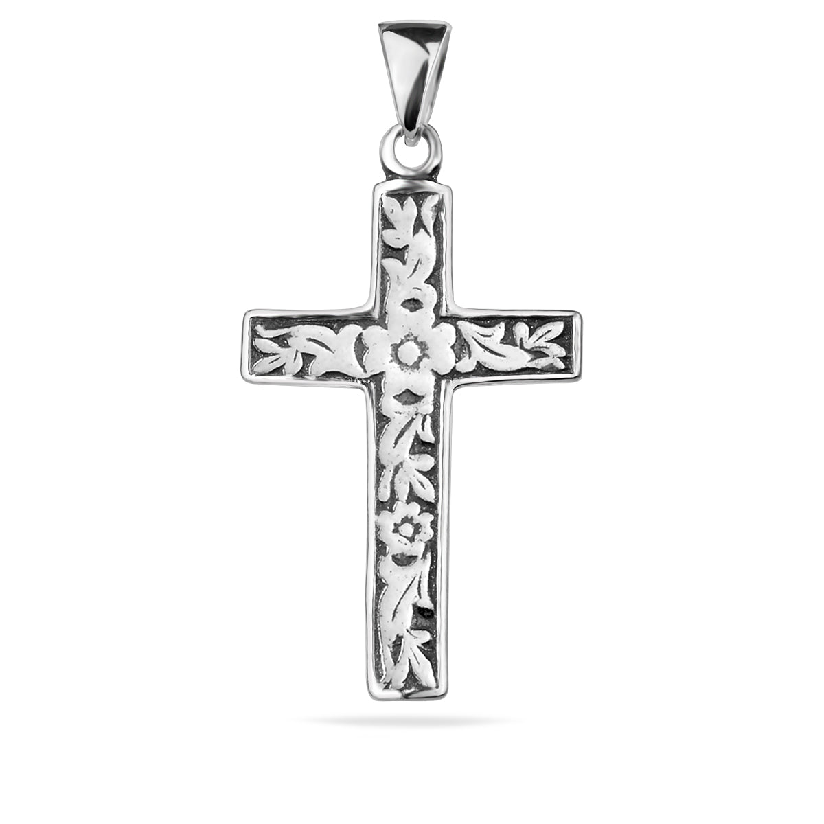 Sterling Silver 925 Cross Pendant "Floret"