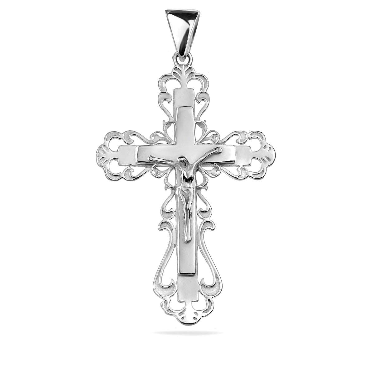 Sterling Silver 925 Cross Crucifix Pendant "Lord"