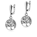 Sterling Silver 925 Tree of Life Dangle Earrings "Gaia"