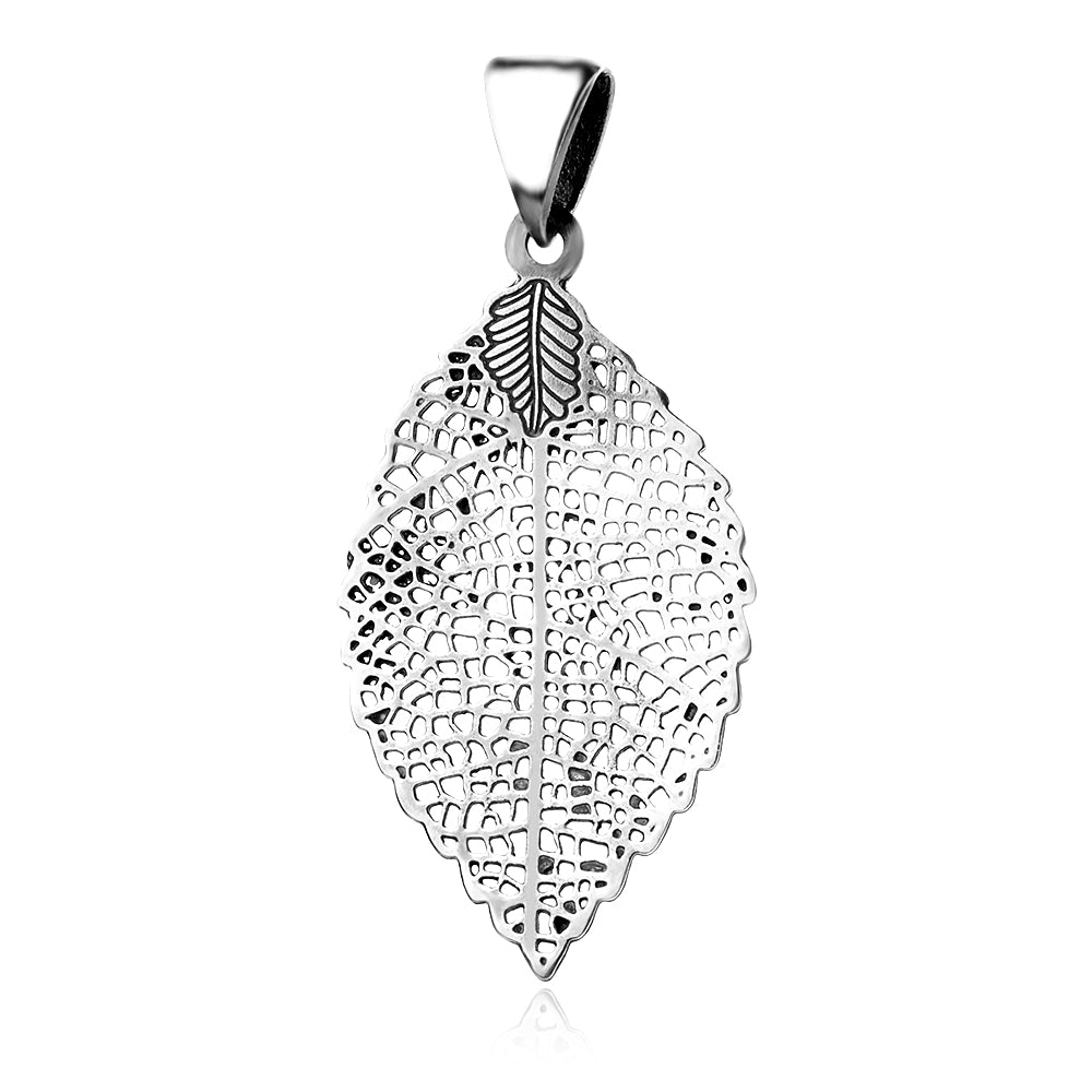 Sterling Silver 925 Leaf Pendant “Silver Nature”