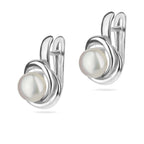 Sterling Silver 925 Freshwater Pearl Earrings “Twisted Grace”