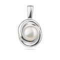 Sterling Silver 925 Freshwater Pearl Pendant “Twisted Grace”