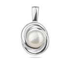 Sterling Silver 925 Freshwater Pearl Pendant “Twisted Grace”