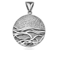 Sterling Silver 925 Round Pendant “Thunder Storm”