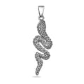 Sterling Silver 925 Snake Pendant "Dark Ophidi"
