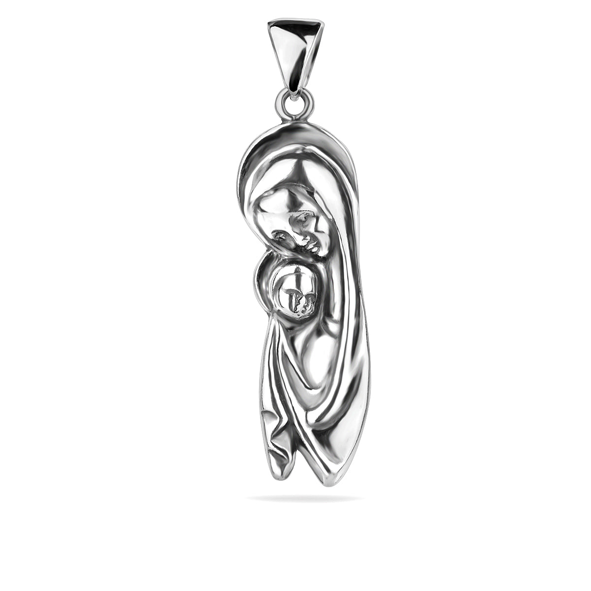 Sterling Silver 925 Virgin Mary Pendant "Mary and Child"