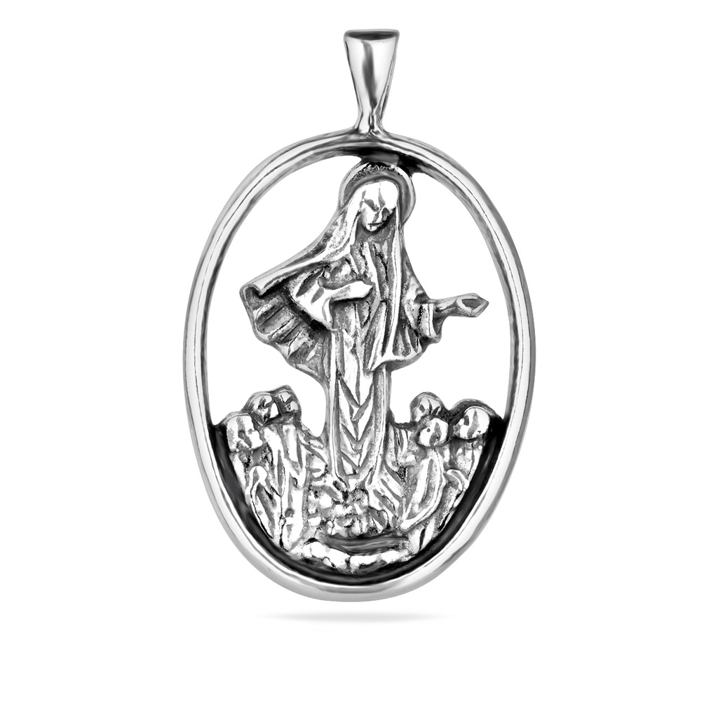 Muttergottes-Anhänger aus Sterlingsilber 925 „Unsere Liebe Frau“